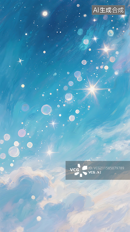 【AI数字艺术】梦幻 唯美 星光 粒子 闪烁 印象派 莫奈 光影图片素材