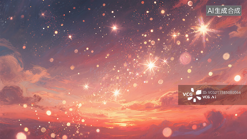 【AI数字艺术】梦幻 唯美 星光 粒子 闪烁 印象派 莫奈 光影图片素材
