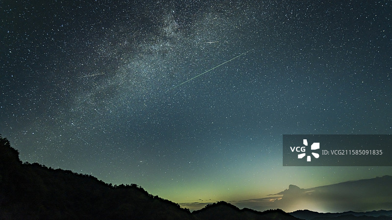 英仙座流星雨图片素材