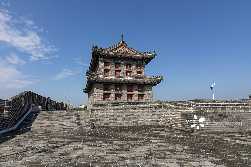 河北省秦皇岛市，山海关古城，海洋楼，城墙，明代长城，第一批全国重点文物保护单位图片素材