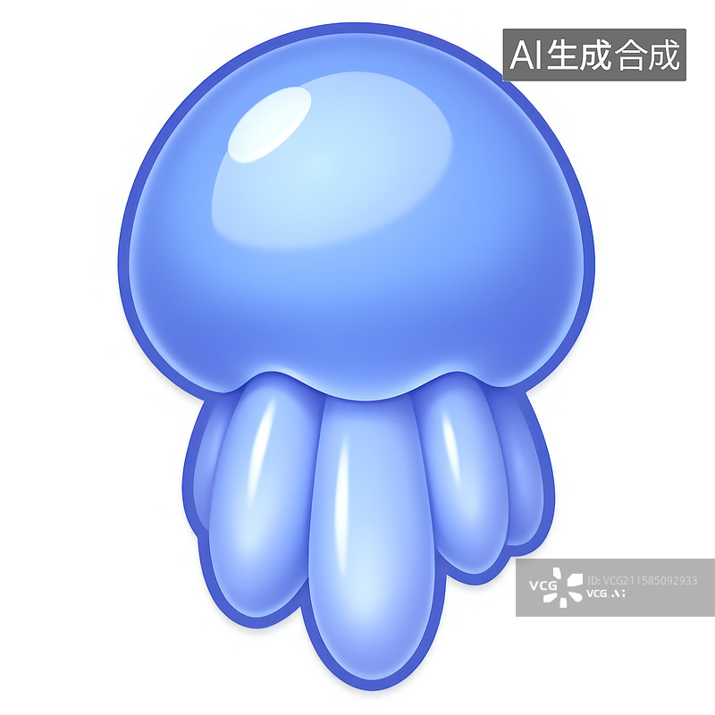 【AI数字艺术】发光水母可爱海洋生物图片素材