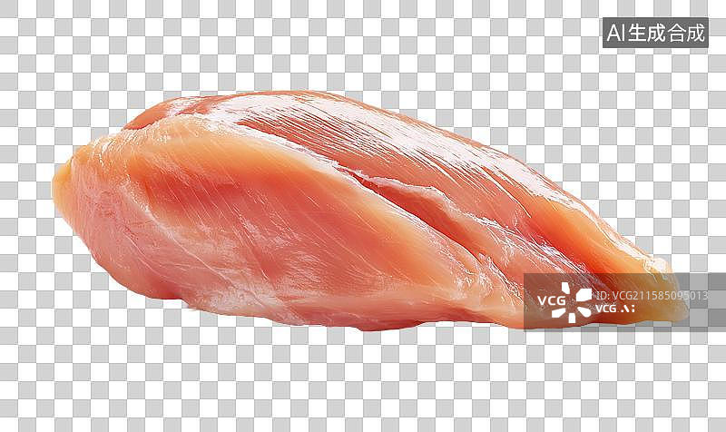 【AI数字艺术】新鲜生鸡胸肉特写图片素材