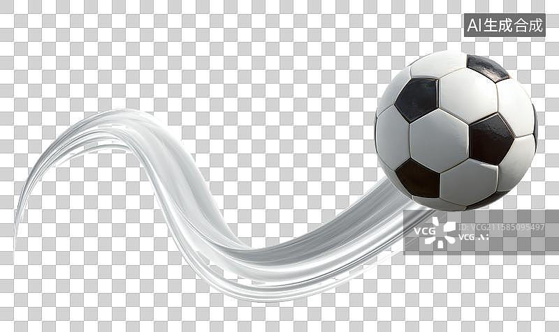 【AI数字艺术】动态足球与流畅运动轨迹图片素材