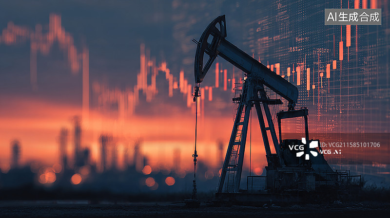 【AI数字艺术】石油工业的金融脉搏图片素材