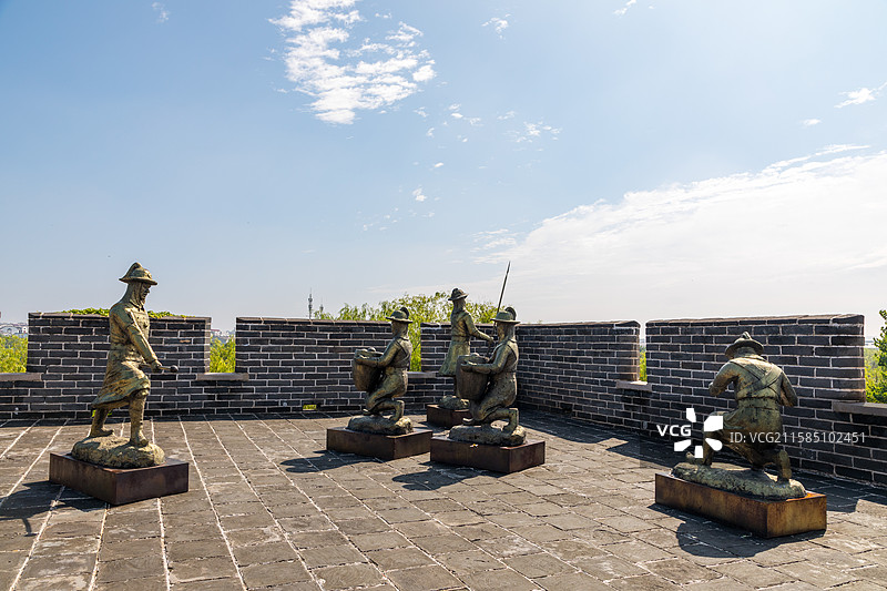 河北省秦皇岛市，山海关古城，天下第一关，城墙，明代长城，第一批全国重点文物保护单位图片素材