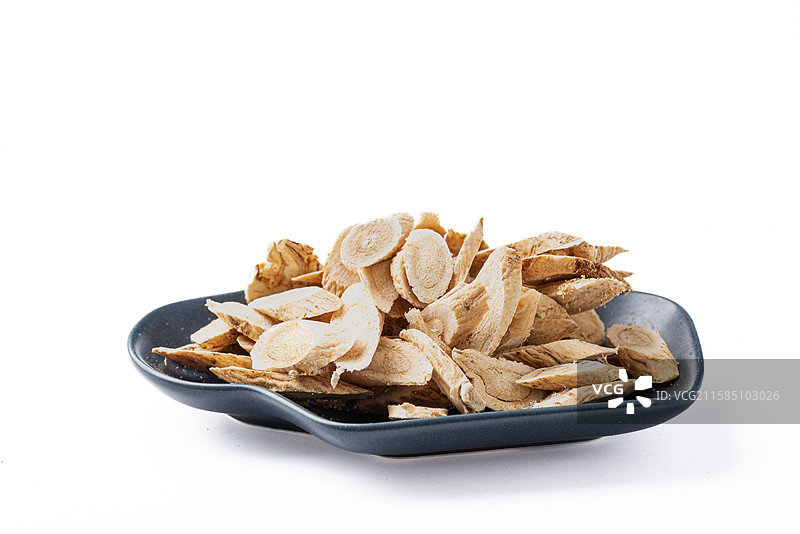 白底静物中药材黄芪片图片素材