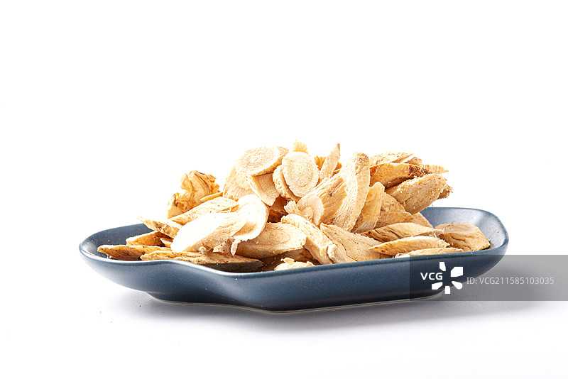 白底静物中药材黄芪片图片素材