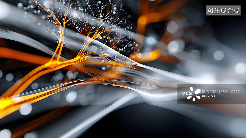 【AI数字艺术】动态光影交织的抽象艺术图片素材