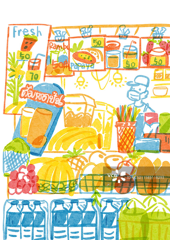 果汁小摊图片素材