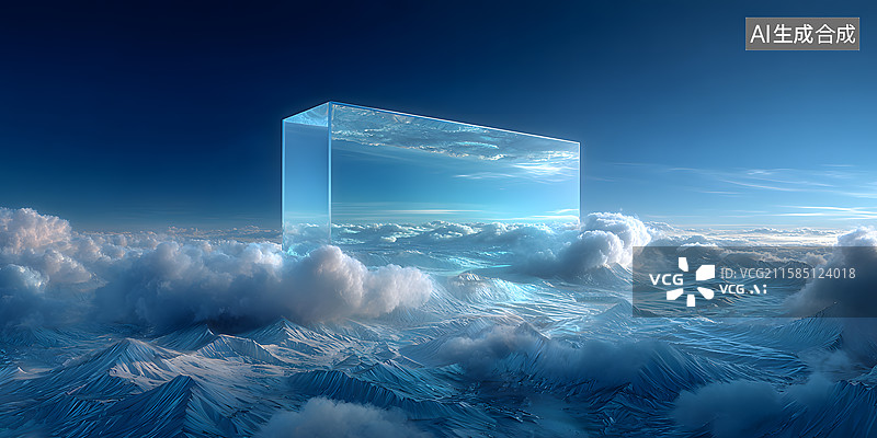 【AI数字艺术】梦幻光影长廊图片素材