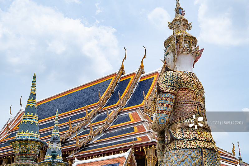 大皇宫景区玉佛寺舍利塔，Bangkok Grand Palace，曼谷，泰国图片素材
