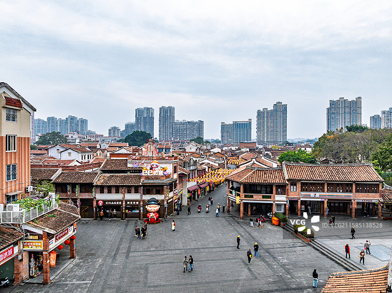 航拍福建省漳州市漳州古城图片素材