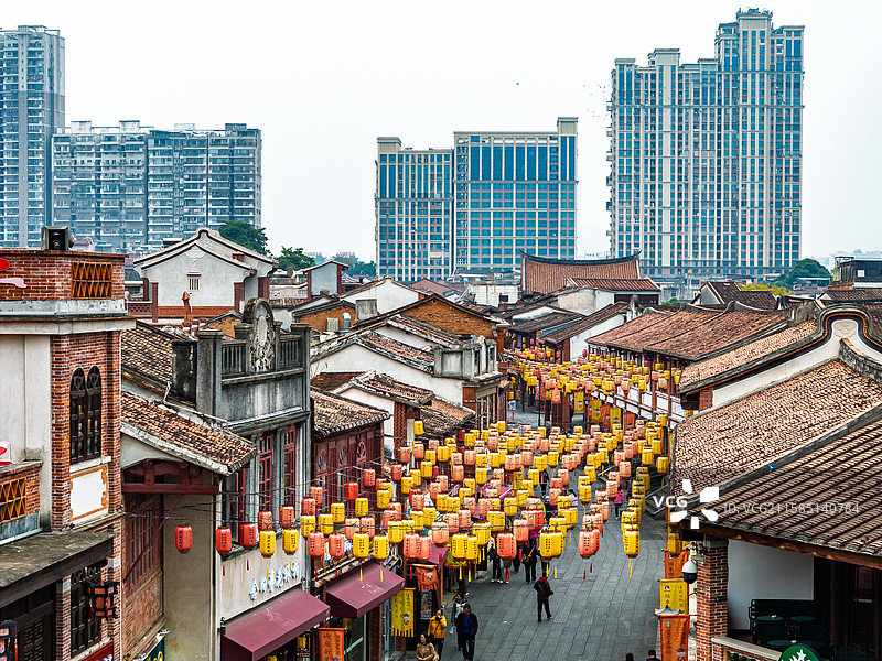 航拍福建省漳州市漳州古城图片素材