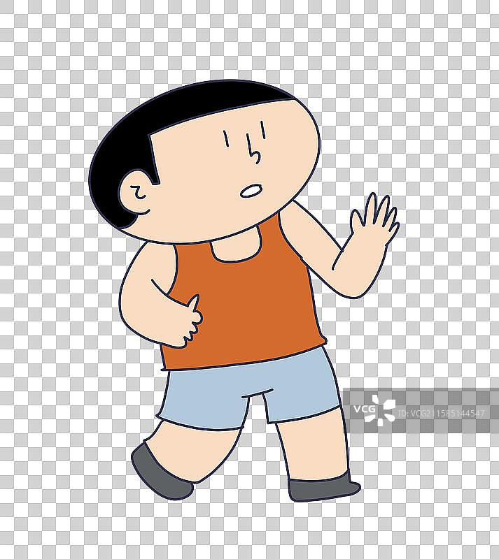 穿着运动背心的人物图片素材