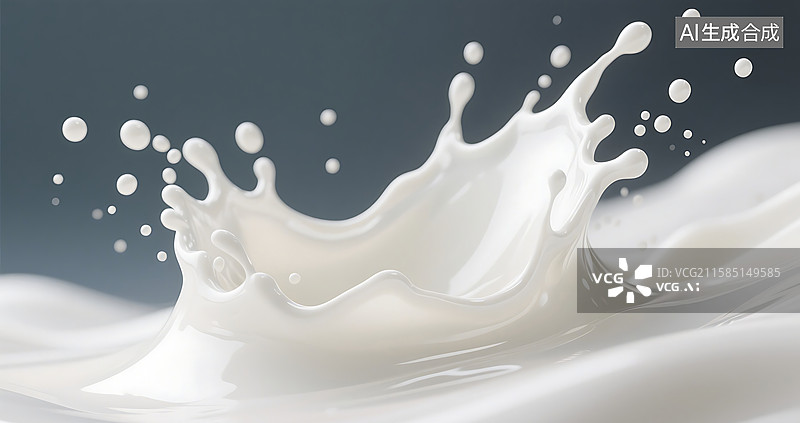 【AI数字艺术】牛奶牛乳溅射背景图片素材