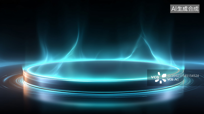 【AI数字艺术】未来科技舞台灯光效果图片素材