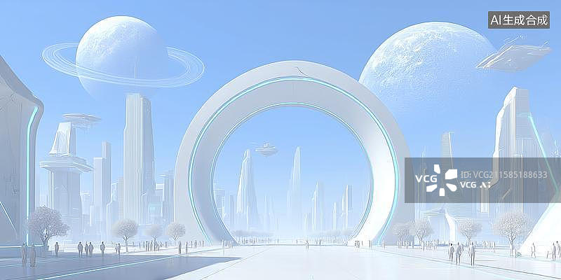 【AI数字艺术】未来科幻都市图片素材