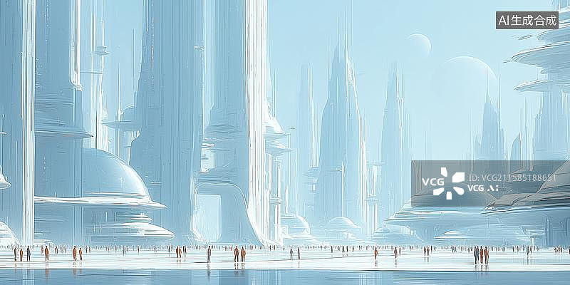 【AI数字艺术】未来科幻都市图片素材