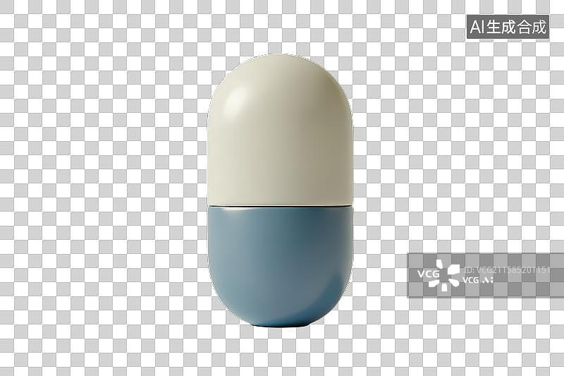 【AI数字艺术】双色胶囊状物体图片素材