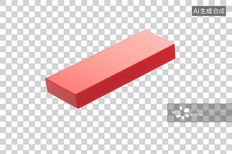 【AI数字艺术】红色长方体物体图片素材