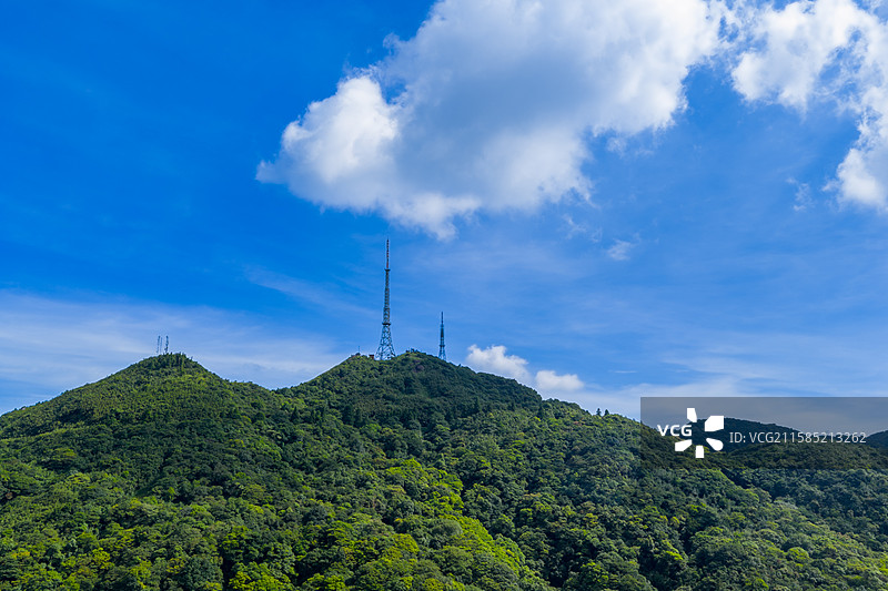 航拍广西玉林大容山国家森林公园风光图片素材