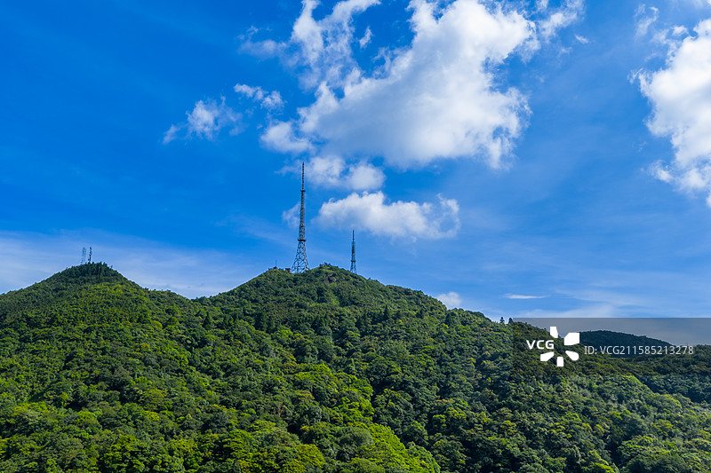 航拍广西玉林大容山国家森林公园风光图片素材