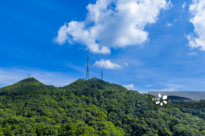 航拍广西玉林大容山国家森林公园风光图片素材