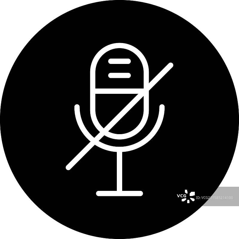 麦克风禁用图标设计图片素材