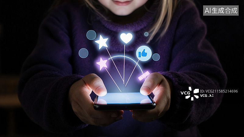 【AI数字艺术】手机互动光影图片素材