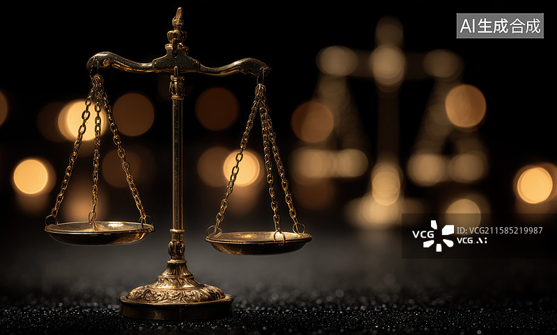 【AI数字艺术】公平天平元素图片素材