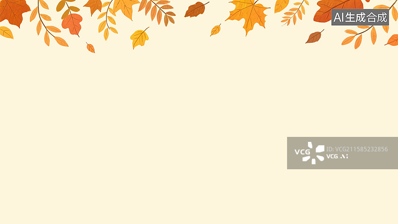【AI数字艺术】2D卡通秋天插画背景-居上图片素材