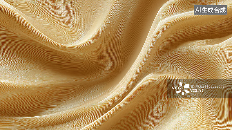 【AI数字艺术】金色浪涌数字抽象实景图片素材