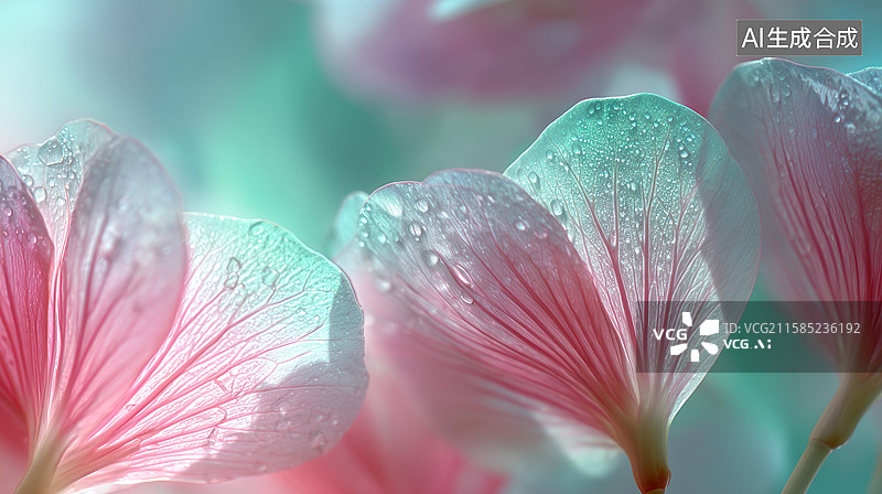 【AI数字艺术】微距花瓣透光摄影图片素材