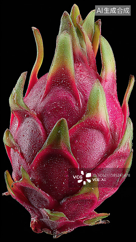 【AI数字艺术】火龙果特写 鲜艳色彩与独特纹理图片素材