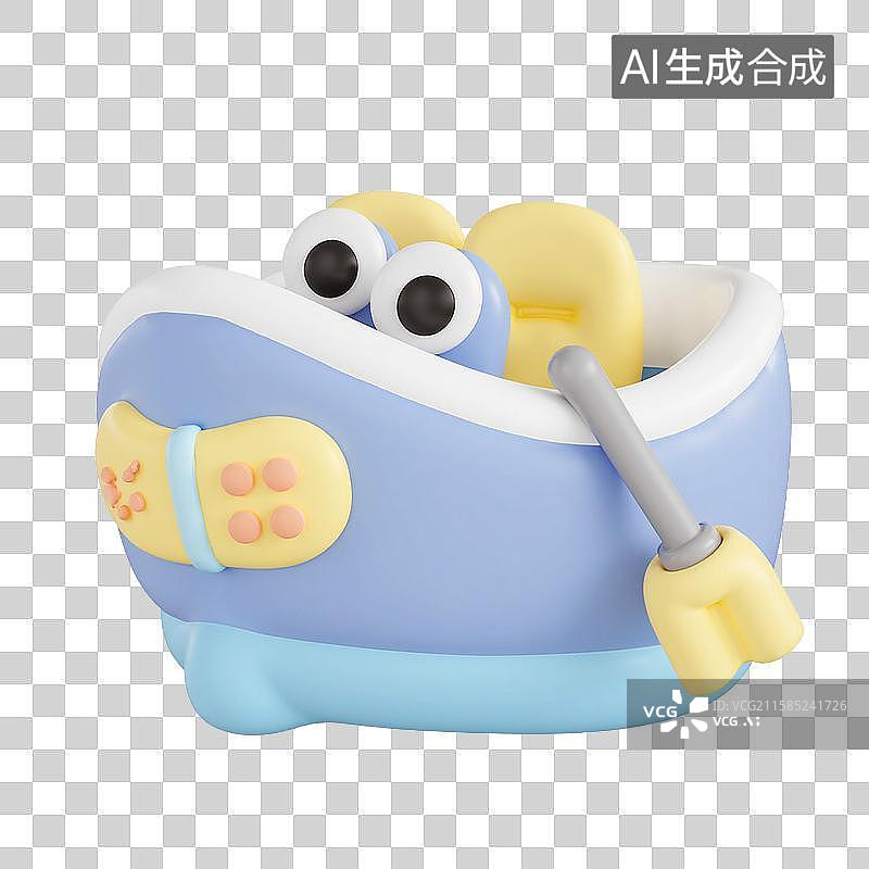 【AI数字艺术】3d膨胀风划船比赛运动元素图片素材