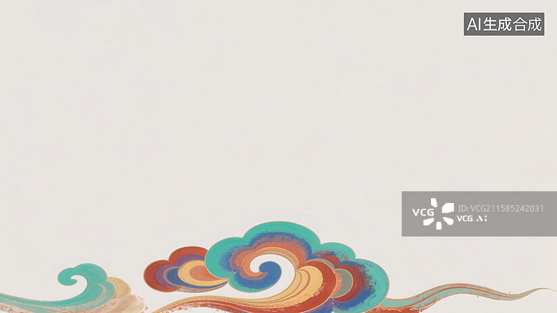 【AI数字艺术】2D卡通纹样插画背景-居下图片素材