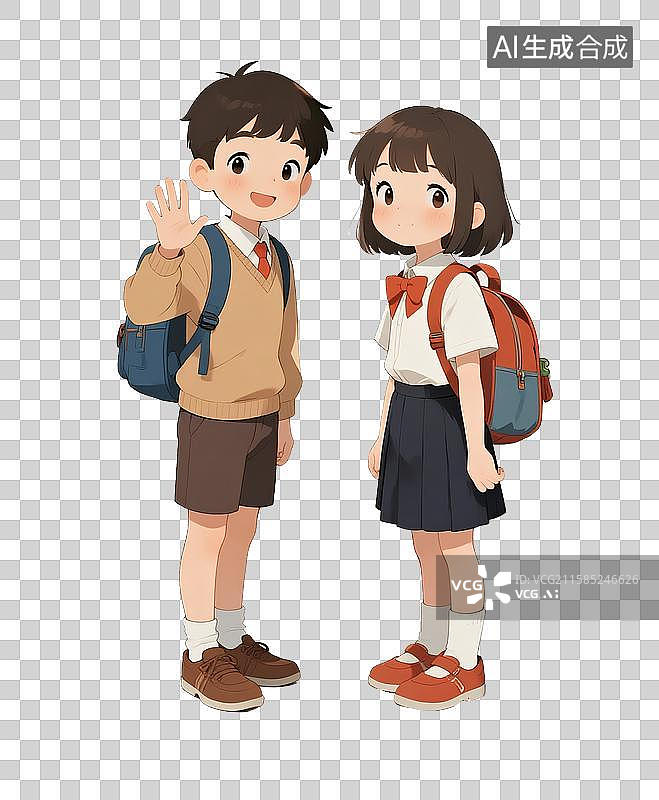 【AI数字艺术】新学期的小伙伴图片素材