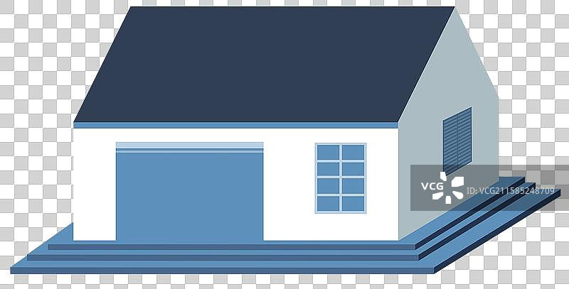 乡村乡下乡里家园家乡私房住宅老房子卡通元素住宿元素插画图片素材