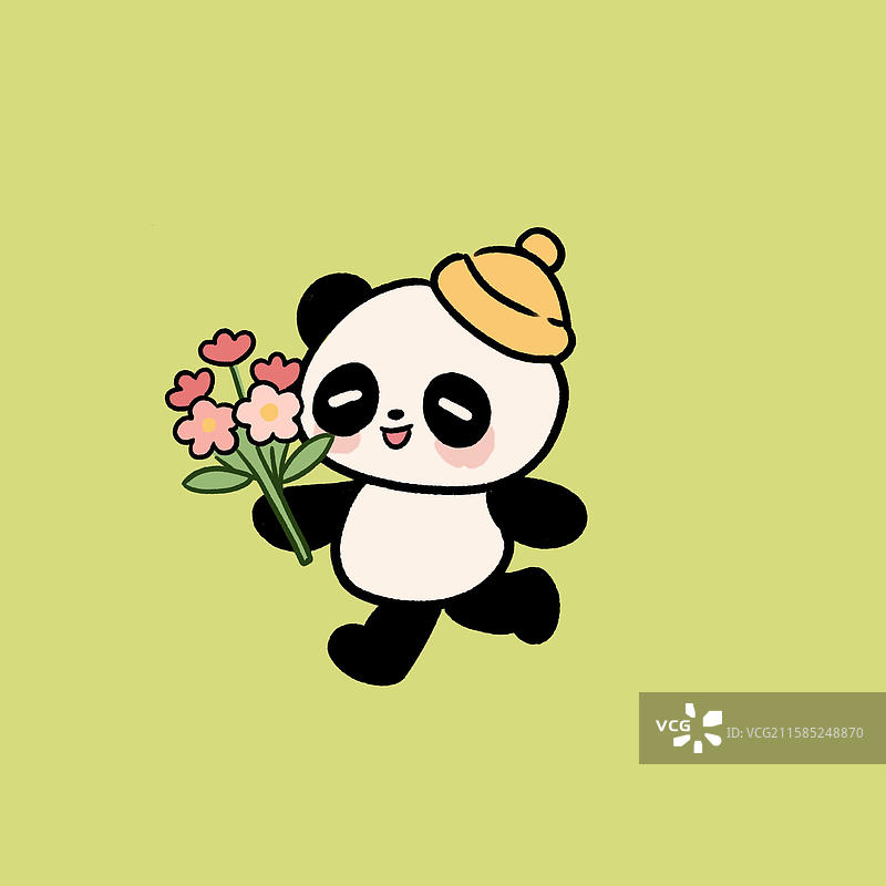 国潮成都可爱熊猫国宝插画图片素材