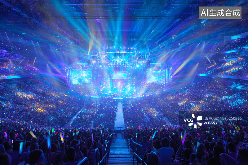 【AI数字艺术】大型演唱会现场图片素材