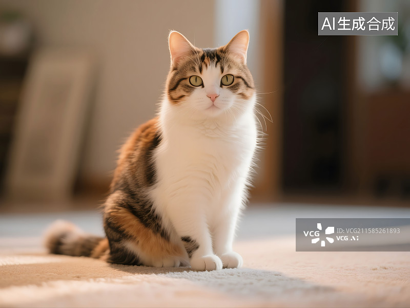 【AI数字艺术】三花猫图片素材
