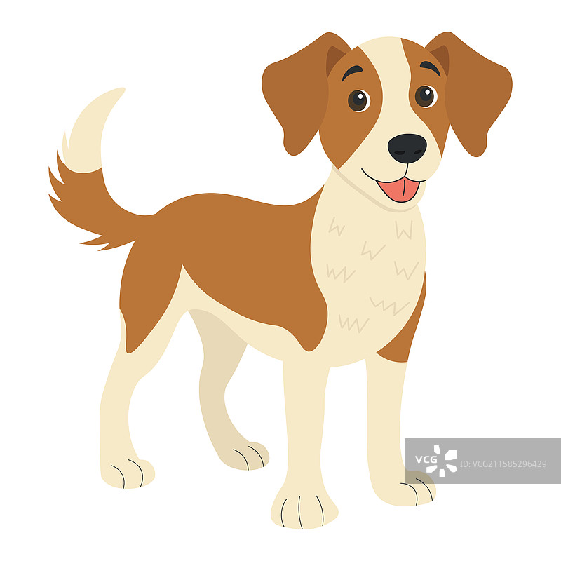 平面风格的宠物狗图片素材