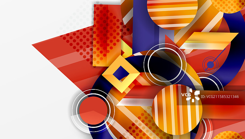 具有分层几何形状的抽象设计图片素材