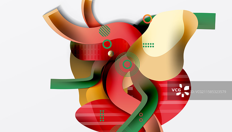 抽象液体形状和线条背景图片素材