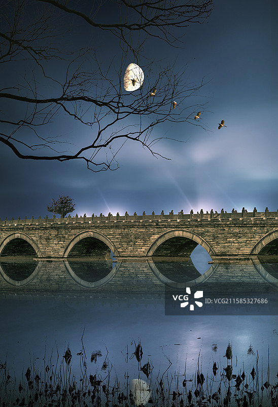 卢沟桥宛平城七七事变卢沟晓月纪念抗日战争胜利八十周年图片素材