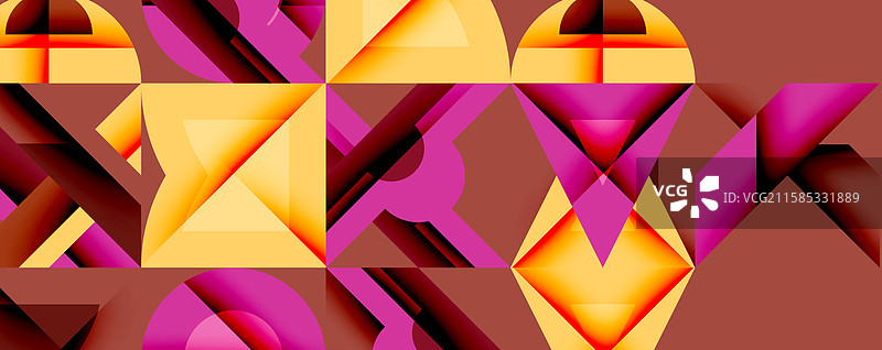 圆形、方形、线条的抽象背景图片素材