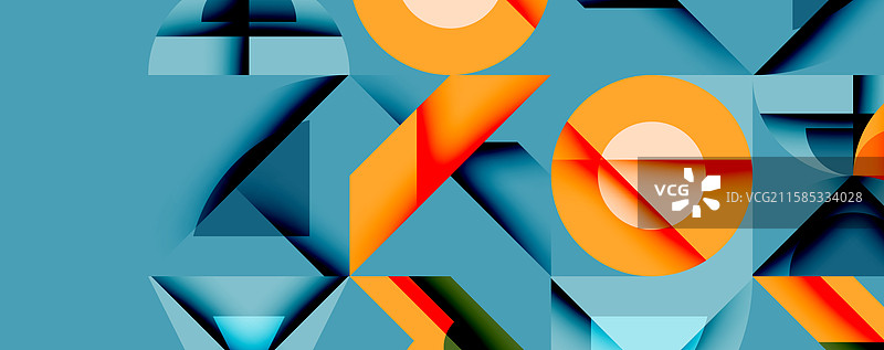 圆形、方形、线条的抽象背景图片素材