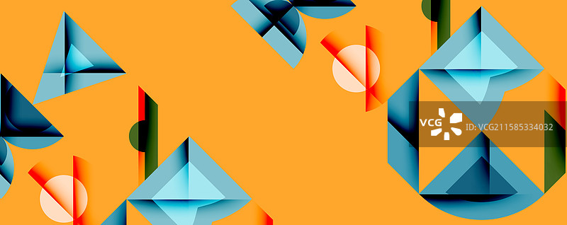 圆形、方形、线条的抽象背景图片素材