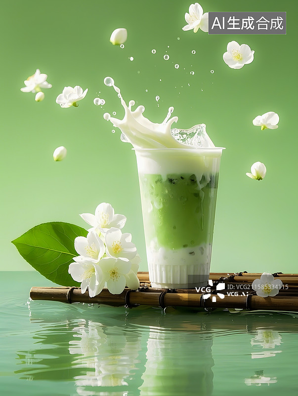 【AI数字艺术】奶茶冷饮冰淇淋糖果色夏日饮品图片素材