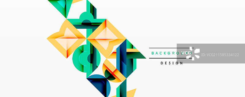 圆形、方形、线条的抽象背景图片素材